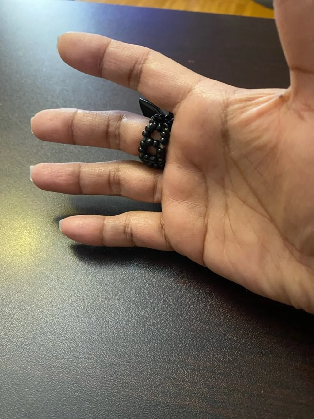 Black Flower Statement Ring - Women Jewelry
